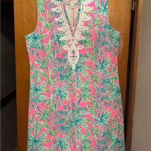 Lilly Pulitzer Pink and Green Harper shift dress-NWT